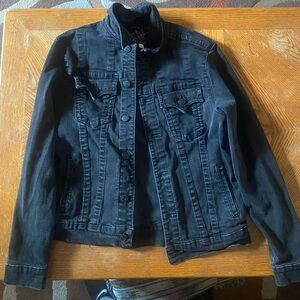 Black True Religion Jean Jacket